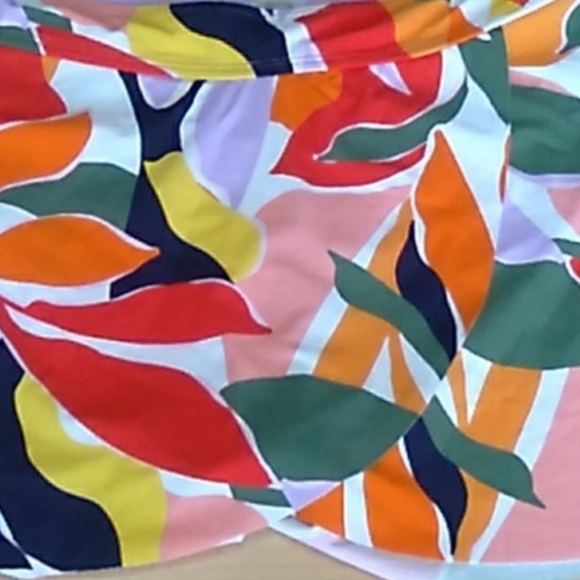 Anne Cole Palm Party Tulip DRaped Swim Skirt Size L - Picture 7 of 15